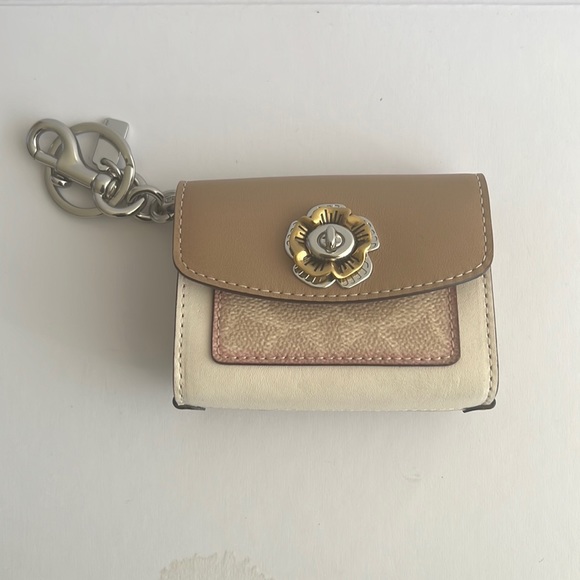 Coach Accessories - COACH Micro Parker bag charm - colorblocked with python